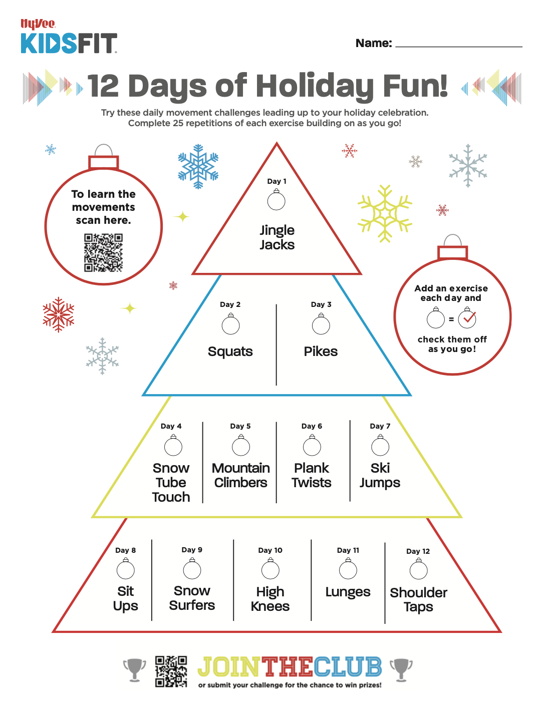 12 Days of Holiday Fun — HyVee KidsFit